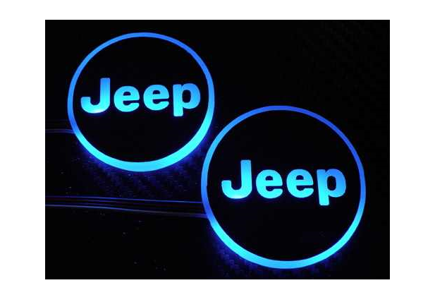 Unique Jeep Logo Cup Holder LEDs